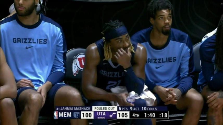 灰熊新星馬沙克10次犯規(guī)被罰下場