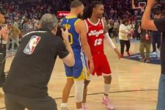 賽后友誼！庫里與莫蘭特&貝恩擁抱交談 斯潘塞兄弟碰面